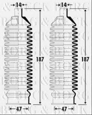 BORG & BECK BSG3302 Пильовик, рульове управління