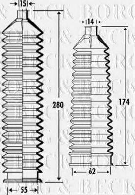 BORG & BECK BSG3303 Пильовик, рульове управління