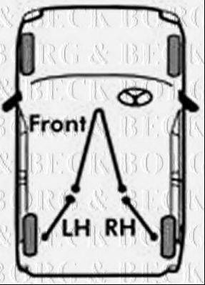 BORG & BECK BKB2675 Трос, стоянкова гальмівна система
