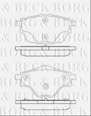 BORG & BECK BBP2451 Комплект гальмівних колодок, дискове гальмо