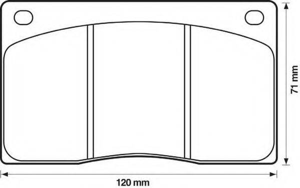 JURID 571533JAS Комплект гальмівних колодок, дискове гальмо