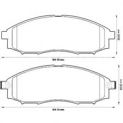 JURID 572551J Комплект гальмівних колодок, дискове гальмо