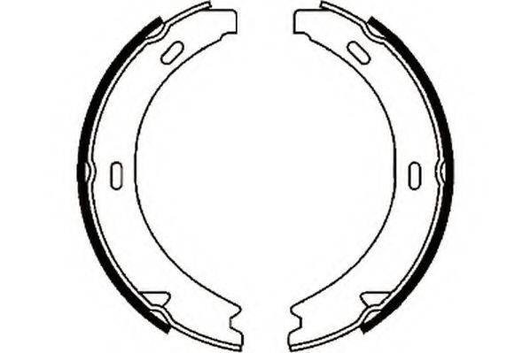 JURID 362374J Комплект гальмівних колодок, стоянкова гальмівна система