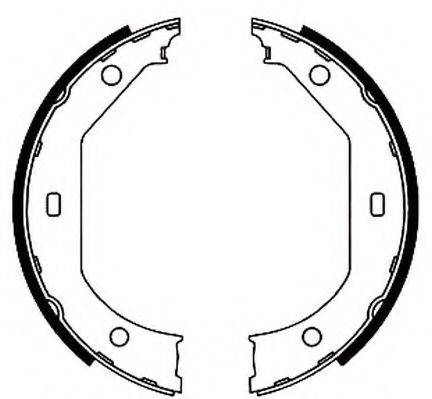 JURID 362402J Комплект гальмівних колодок, стоянкова гальмівна система