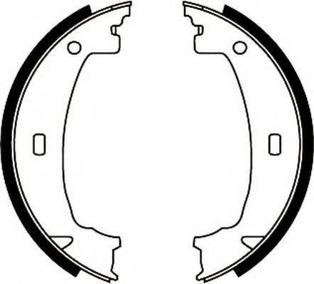 JURID 362408J Комплект гальмівних колодок, стоянкова гальмівна система