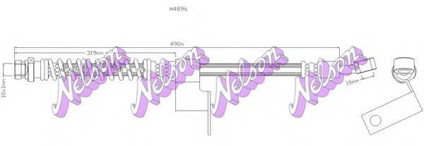 BROVEX-NELSON H4896 Гальмівний шланг