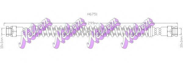 BROVEX-NELSON H6751 Гальмівний шланг
