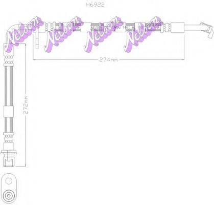 BROVEX-NELSON H6922 Гальмівний шланг
