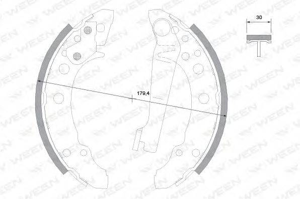 WEEN 1522017 Комплект гальмівних колодок