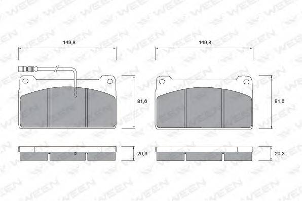WEEN 1511062 Комплект гальмівних колодок, дискове гальмо