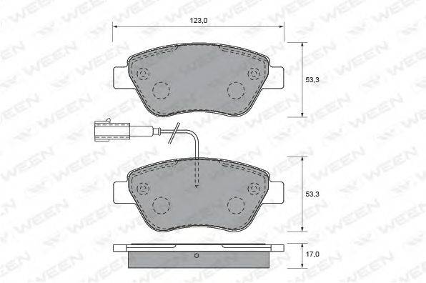 WEEN 1511969 Комплект гальмівних колодок, дискове гальмо