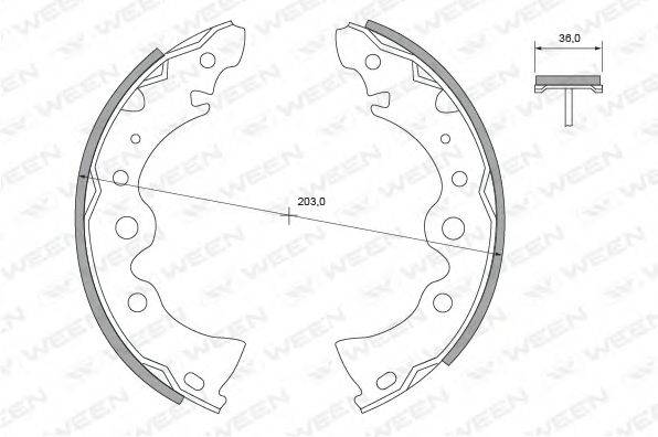 WEEN 1522313 Комплект гальмівних колодок