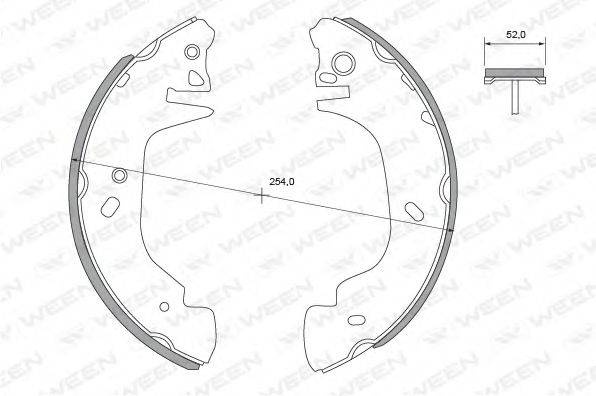 WEEN 1522412 Комплект гальмівних колодок