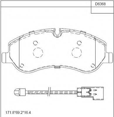 ASIMCO KD6368 Комплект гальмівних колодок, дискове гальмо
