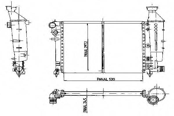 ORDONEZ 1020066808 Радіатор, охолодження двигуна