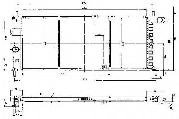 ORDONEZ 1020236809 Радіатор, охолодження двигуна
