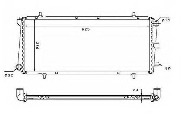 ORDONEZ 2060290 Радіатор, охолодження двигуна