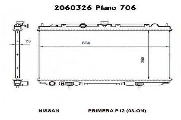 ORDONEZ 2060326 Радіатор, охолодження двигуна