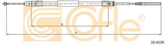COFLE 104136 Трос, стоянкова гальмівна система