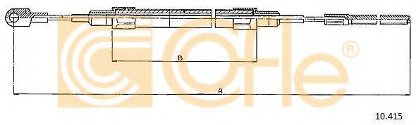 COFLE 10415 Трос, стоянкова гальмівна система