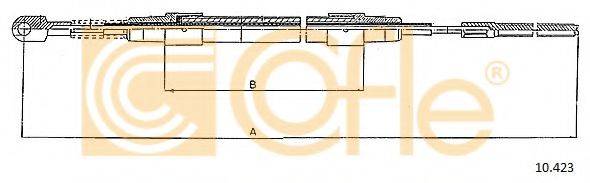 COFLE 10423 Трос, стоянкова гальмівна система