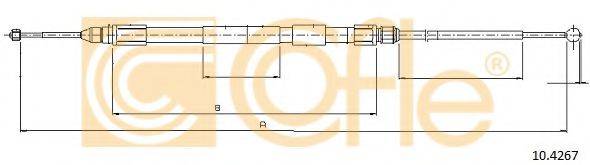 COFLE 104267 Трос, стоянкова гальмівна система