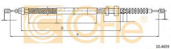 COFLE 104659 Трос, стоянкова гальмівна система
