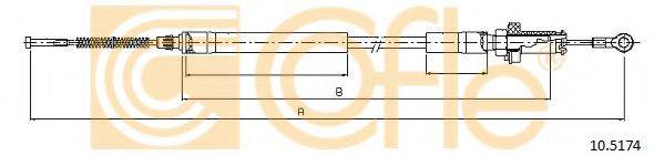 COFLE 105174 Трос, стоянкова гальмівна система