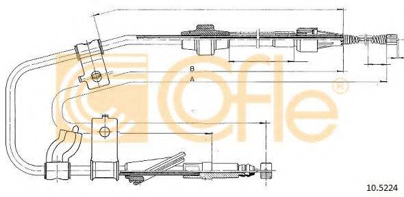 COFLE 105224 Трос, стоянкова гальмівна система
