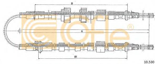 COFLE 10530 Трос, стоянкова гальмівна система