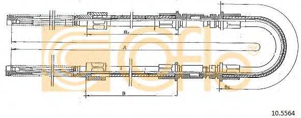 COFLE 105564 Трос, стоянкова гальмівна система