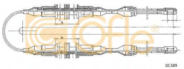 COFLE 10589 Трос, стоянкова гальмівна система