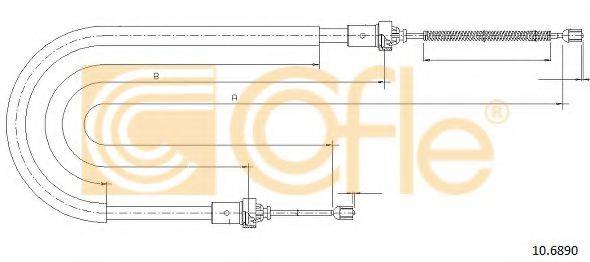 COFLE 106890 Трос, стоянкова гальмівна система