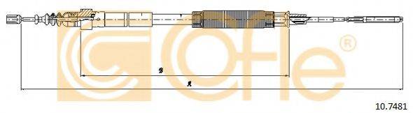 COFLE 107481 Трос, стоянкова гальмівна система