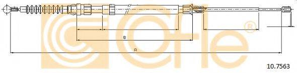 COFLE 107563 Трос, стоянкова гальмівна система