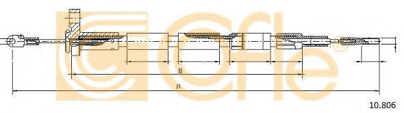COFLE 10806 Трос, стоянкова гальмівна система
