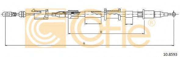 COFLE 108593 Трос, стоянкова гальмівна система