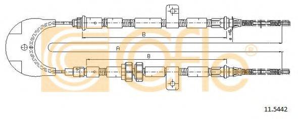 COFLE 115442 Трос, стоянкова гальмівна система