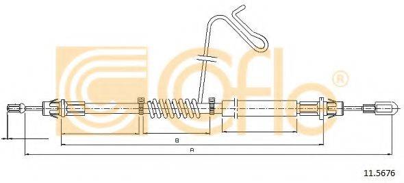COFLE 115676 Трос, стоянкова гальмівна система
