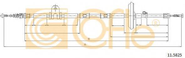 COFLE 115825 Трос, стоянкова гальмівна система