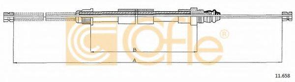 COFLE 11658 Трос, стоянкова гальмівна система