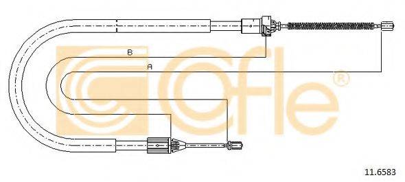 COFLE 116583 Трос, стоянкова гальмівна система