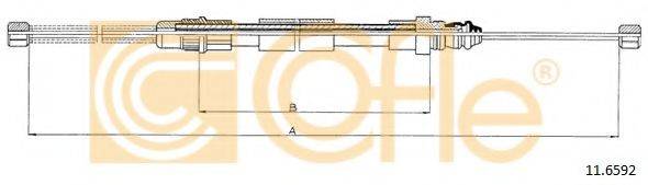 COFLE 116592 Трос, стоянкова гальмівна система