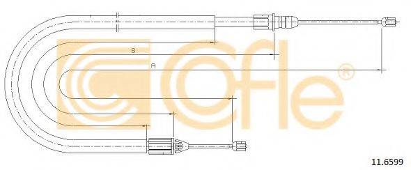 COFLE 116599 Трос, стоянкова гальмівна система