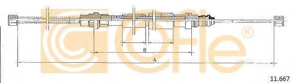 COFLE 11667 Трос, стоянкова гальмівна система