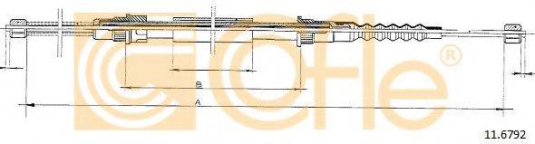 COFLE 116792 Трос, стоянкова гальмівна система