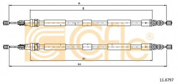 COFLE 116797 Трос, стоянкова гальмівна система