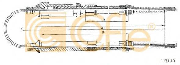 COFLE 117110 Трос, стоянкова гальмівна система