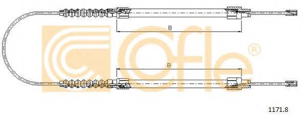 COFLE 11718 Трос, стоянкова гальмівна система