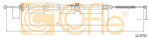 COFLE 120732 Трос, стоянкова гальмівна система
